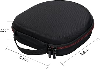 LTGEM Case Compatible with Bang & Olufsen Beoplay HX / H95 / H100 Wireless Over-Ear Headphones, Office Travel Carrying Storage Bag - Black+Gray(Case Only)