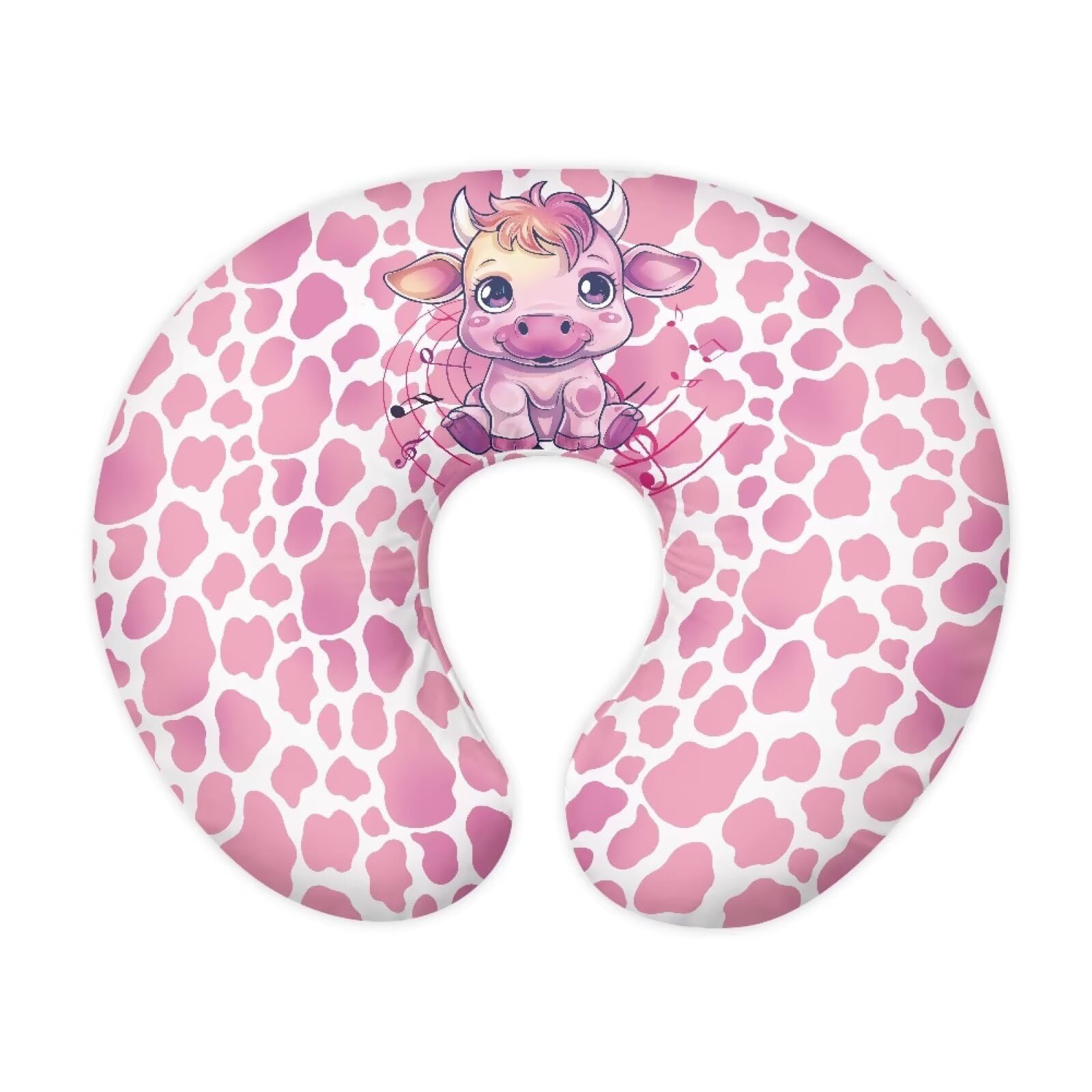 Drnuikhe Cute Cow Nursing Pillow Cover for Baby Boy Girl Nursing Pillow Cover Cuddle Pillow Slipcover Detachable Nursing Pillow Protective Baby Feeding Easy to Use and Dustptoof