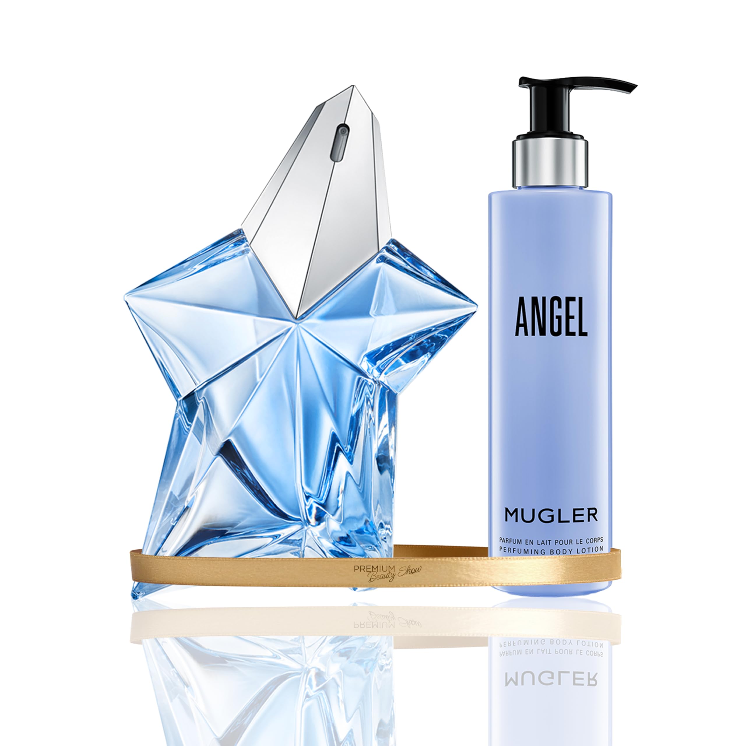 MUGLER Angel Eau de Parfum, Perfume para Mujer, Aroma Gourmand con Notas de Ámbar, Fragancia Fascinante, 100 ml + MUGLER, Angel, Loción Corporal Perfumada, 200 ml