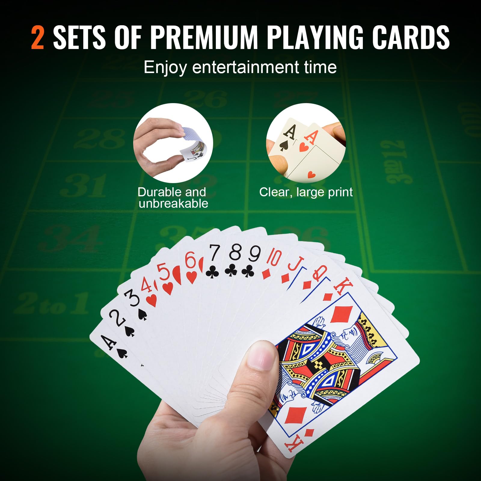 VEVOR Kunststoff Pokerchip-Set, 200-teiliges Pokerset Ungekennzeichnet, Pokerspielset mit Alu-Pokerkoffer, Karten, Knöpfe und Würfel, Komplett Set 6-7 Spieler für Texas Hold'em, Blackjack usw.