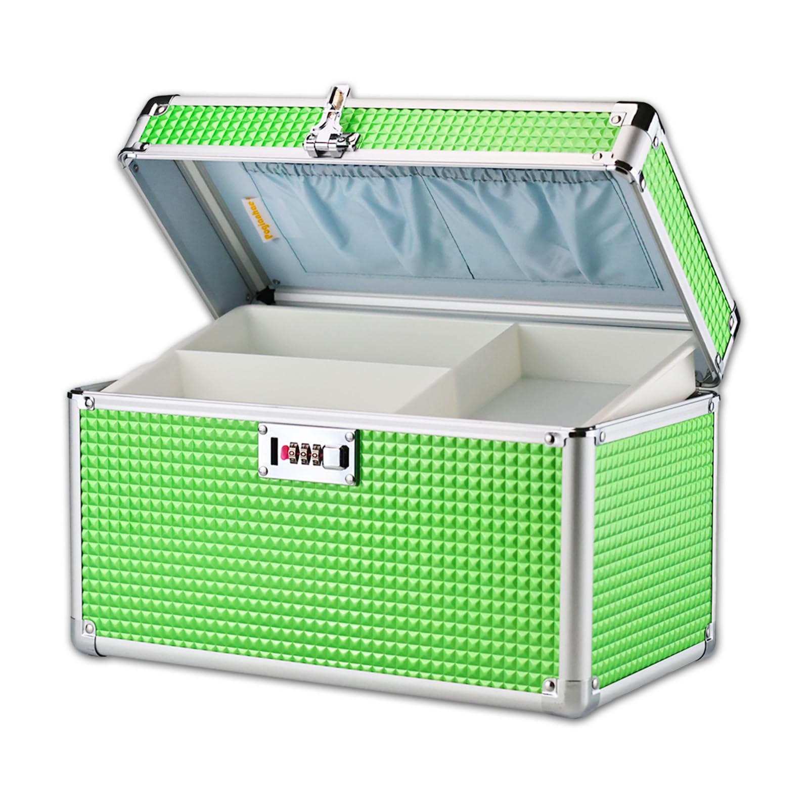 Pogianhae Combination Lock Storage Box with Handle – Multipurpose Locking Case for Home & Outdoor Use, Secure Storage for Accessories, Medicine, Cosmetics, Toys & Tools (Green, Large)