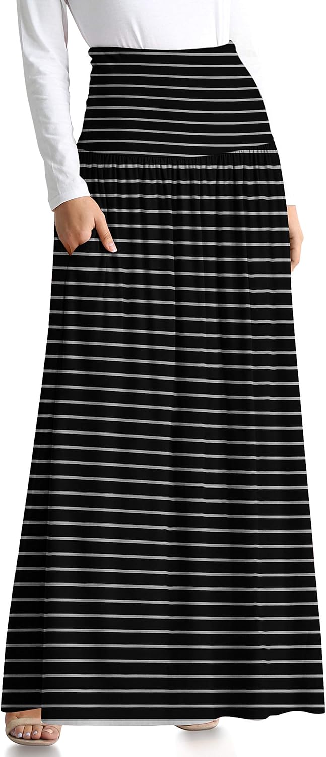 Maxi Skirts for Women Ankle Length Skirt Casual Long Skirt High Waisted Maxi Skirt Reg and Plus Size Skirt Long Skirt