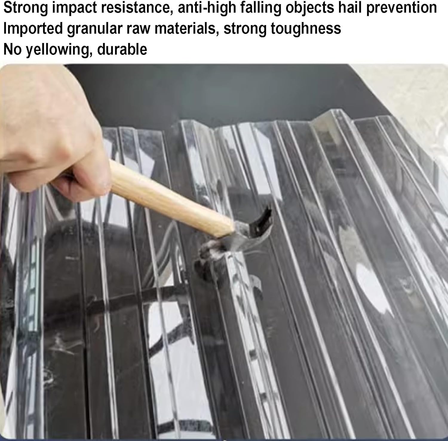 EMYJAY Clear Roof Sheet, Transparent Insulation Day Lighting Panels Glassfiber Daylighting Panels Rain-Proof Greenhouse Canopy Balcony Awning Covers (Color : 1mx0.85m, Size : 6pcs)
