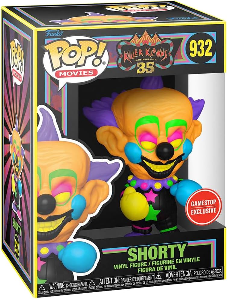Funko POP! Shorty in Blacklight Killer Klowns from Outer Space 35th Anniversary POP! Movies Gamestop Exclusive Vinyl Figure