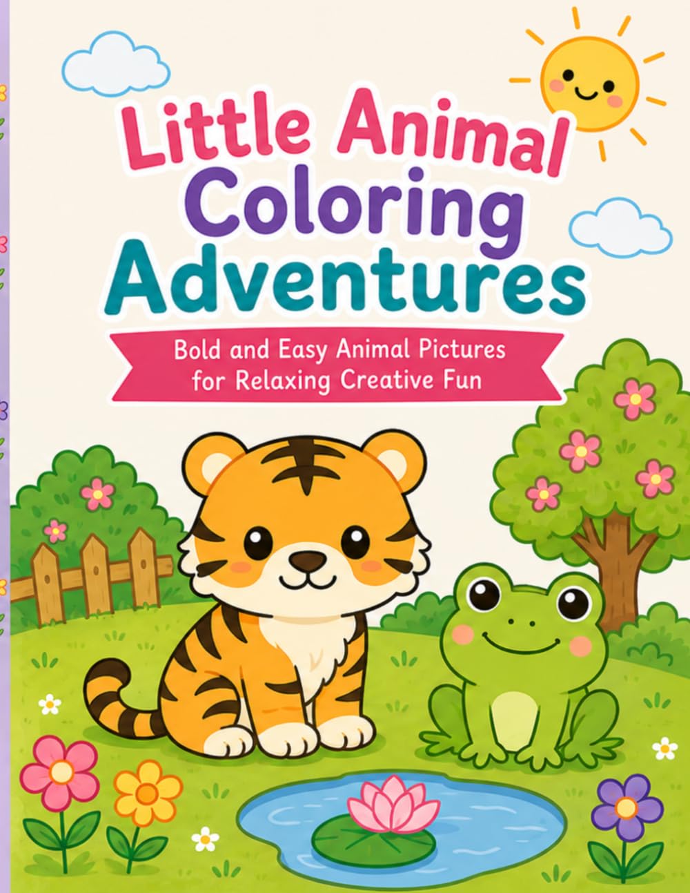 Little Animal Coloring Adventures: Bold and Easy Animal Pictures for Relaxing Creative Fun