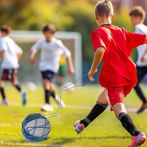 Miniatura 5 de 2 unidades de entrenamiento de fútbol, entrenamiento de retorno de fútbol, entrenamiento de retorno de fútbol, red de un solo mango, red ajustable