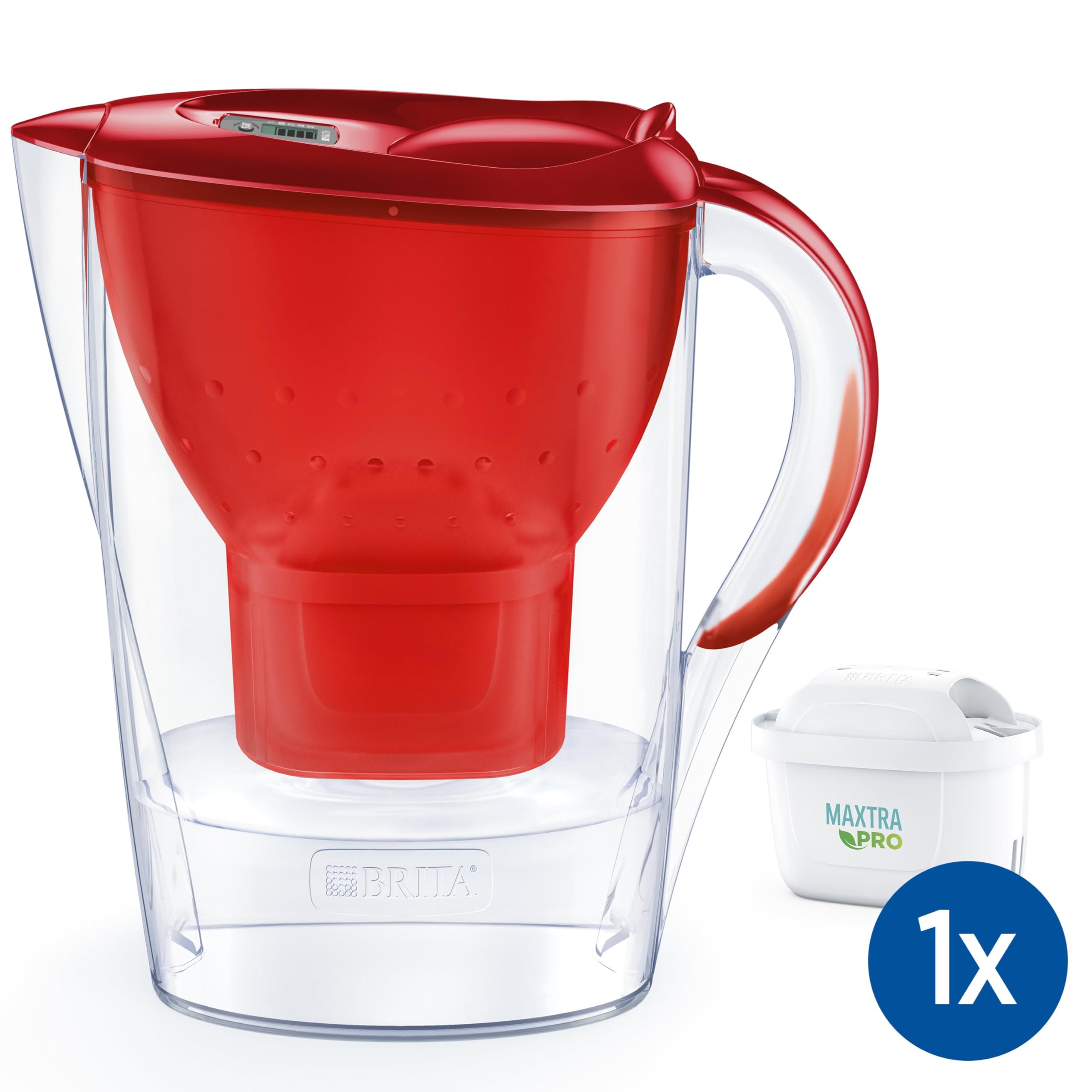 FILTRO DE LA BRITA CARAFE Marella roja (2.4L) incluy� 1 cartucho de filtro Maxtra Pro All-in-1