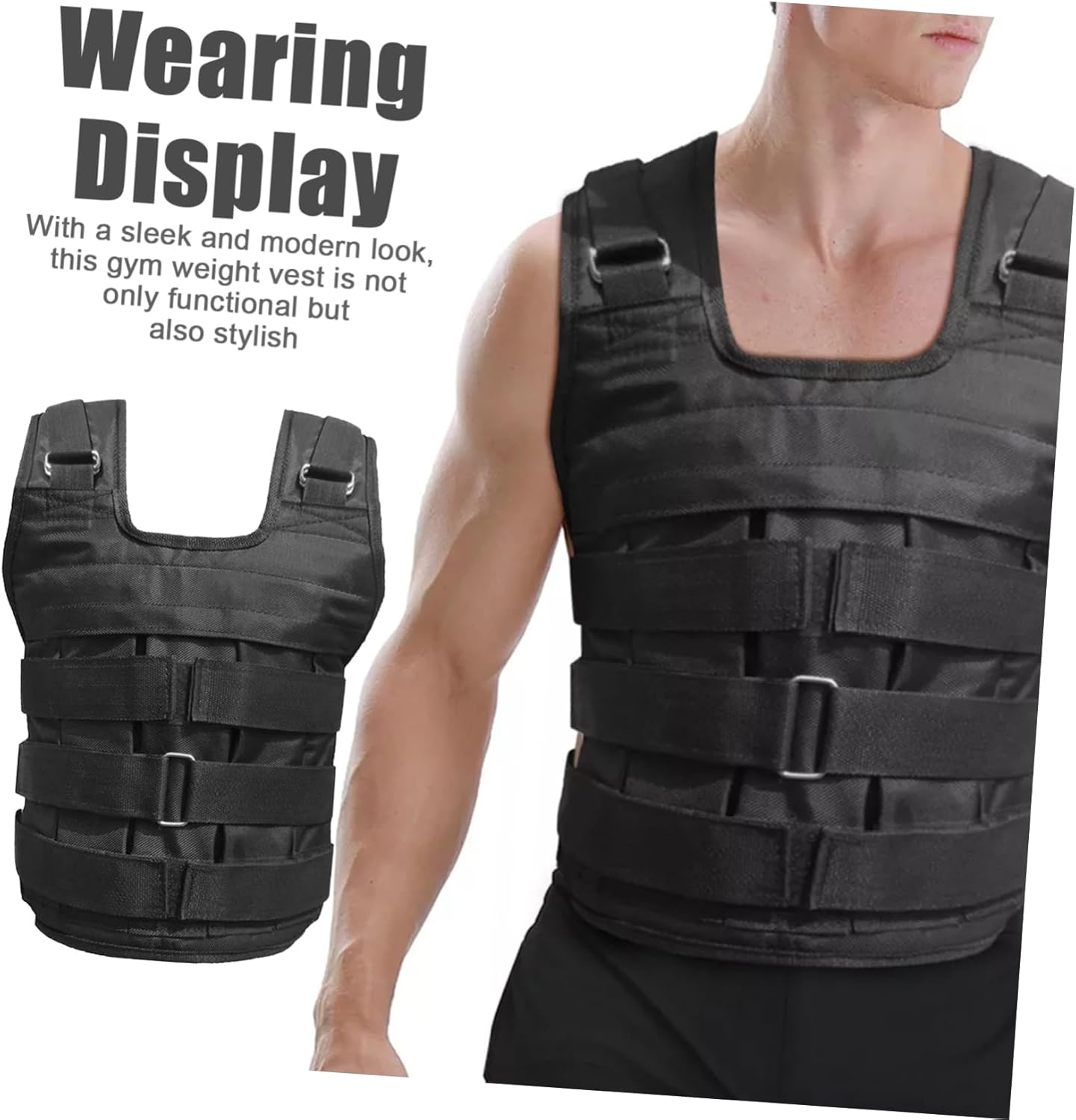 VANZACK Adjustable Weighted Vest for Adults Versatile Design for Running Strength Training and Fitness Comfortable and Durable to Resistance for Enhanced Workout Performance