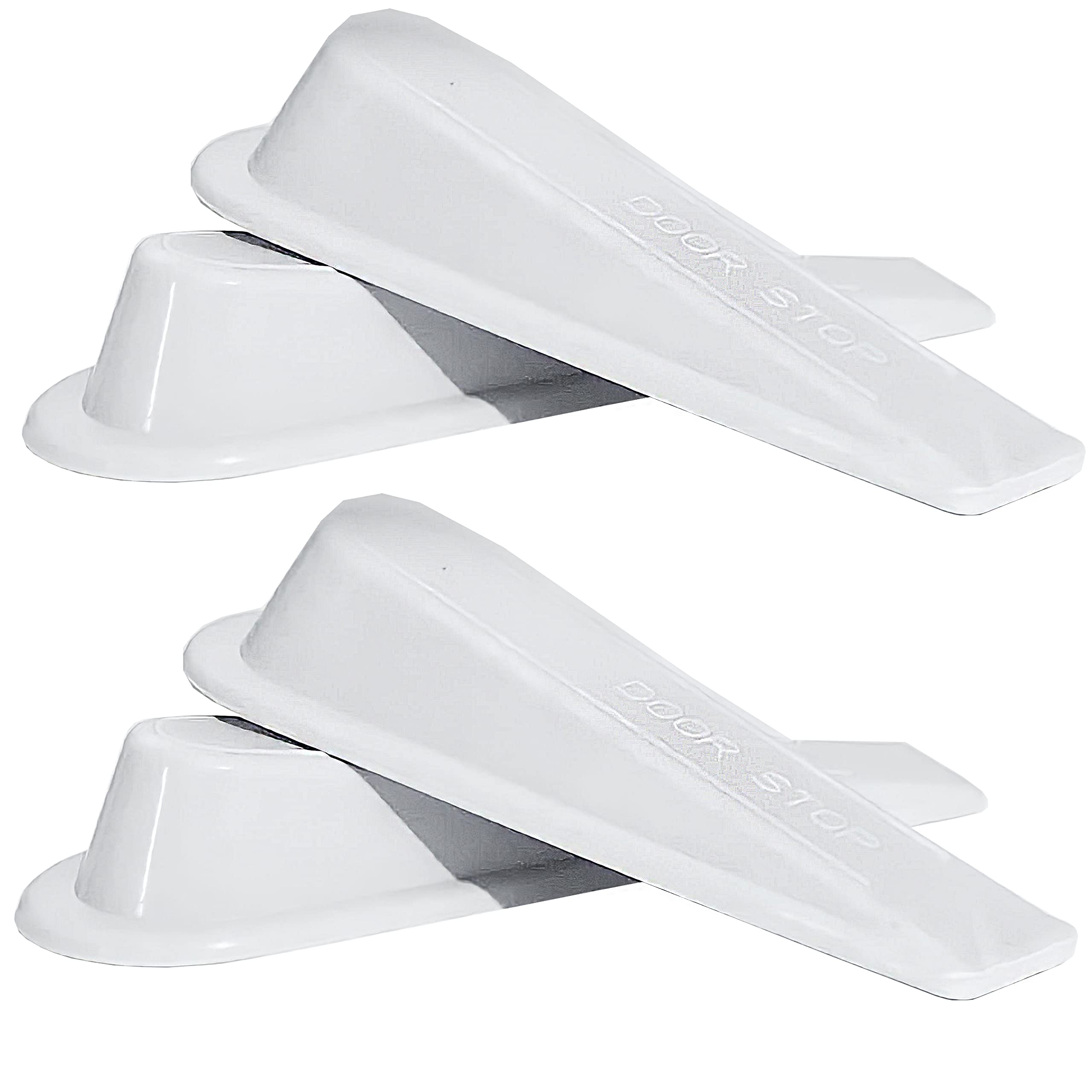 Areer 4 Pack Rubber Door Stops - Anti Skid - Heavy Duty Rubber Door Wedge, Non Slip Door Stoppers, Ideal for Homes, Offices and Work Shops