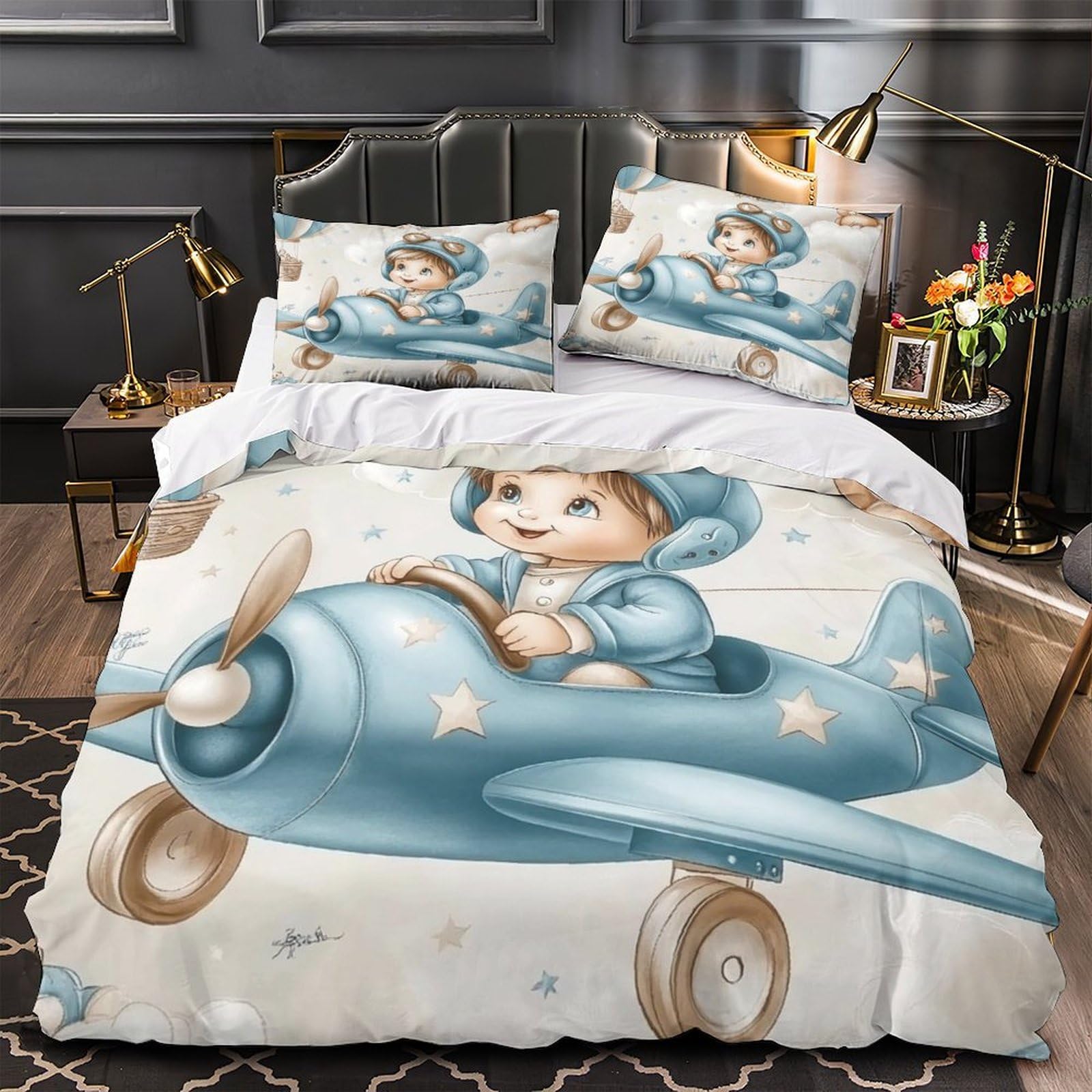 Housse de couette aztèque 200x200 parure de lit microfibre double