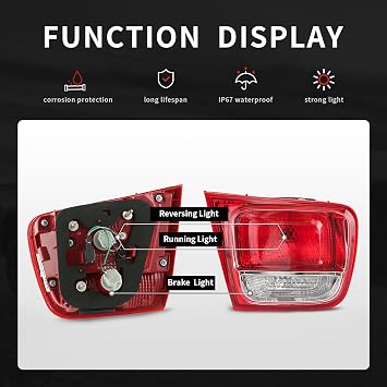 KARPAL Halogen Inner Tail Lamp Assembly Backup Light Left Driver Side GM2802104 Compatible with 2013-2015 Chevrolet Malibu 2016 Malibu Limited (2013-2015 Malibu (Left))