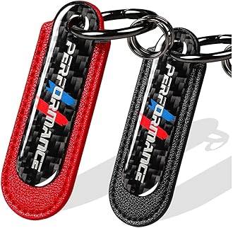 muekzru Carbon Fiber Leather Set Car Keychain,Universal keychain Fashion Sports Keychains Keyring Business Gift Birthday