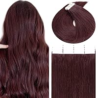 Vista 35 de Lacer Extensiones de cabello con cinta invisible, color negro natural, extensiones de cabello con cinta invisible, 18 pulgadas, cabello humano real