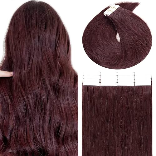 Vista 42 de Lacer Extensiones de cabello humano Remi Remy con cinta adhesiva en trama de piel, sin costuras, 60A, rubio ceniza platino, 100% real, Remi Remi