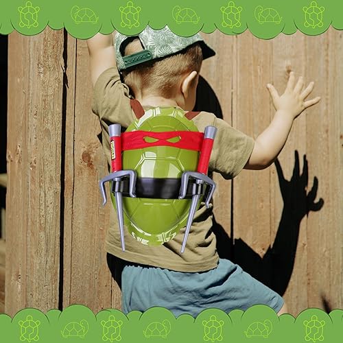 Miniatura 2 de Crasoldiers Disfraz de superhéroe de concha de tortuga para niños, perfecto para fiestas de cumpleaños de niños, regalo de cosplay de Halloween