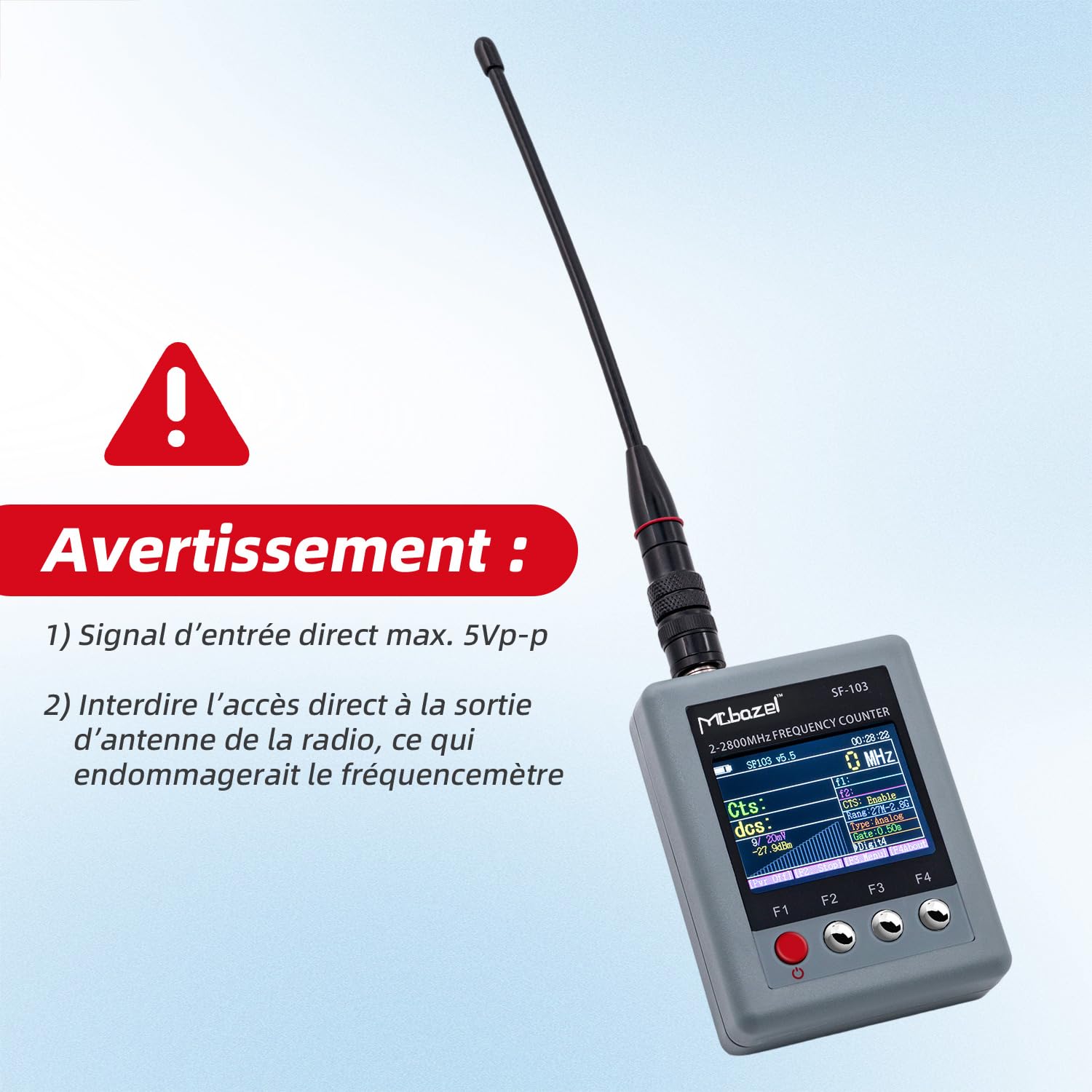 Mcbazel SF-103 Handheld 2-2800mHz Compteur de fréquence