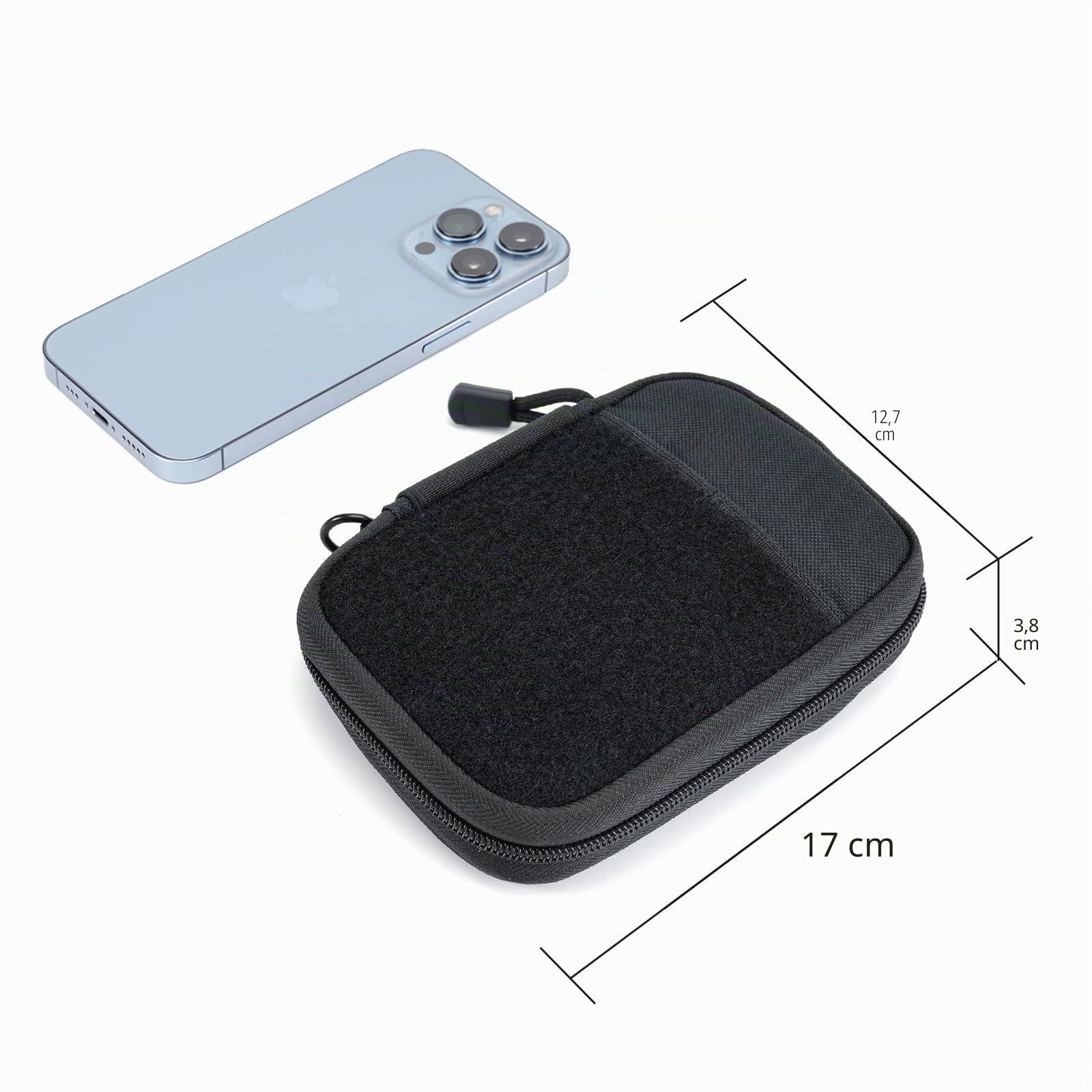 Sayram SP2/SP3 EDC Pouch Tasche Organizer, Mini Tasche für Männer, EDC Organizer Herren Tasche Klein mit Klettverschluss, Kleine Werkzeugtasche mit D-Ring, Elastische Organizer Utility Tasche