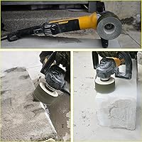 Vista 4 de Rueda de piedra de molienda de carburo de silicio verde de 4 pulgadas, muela abrasiva de taza para mampostería de hormigón de mármol de granito