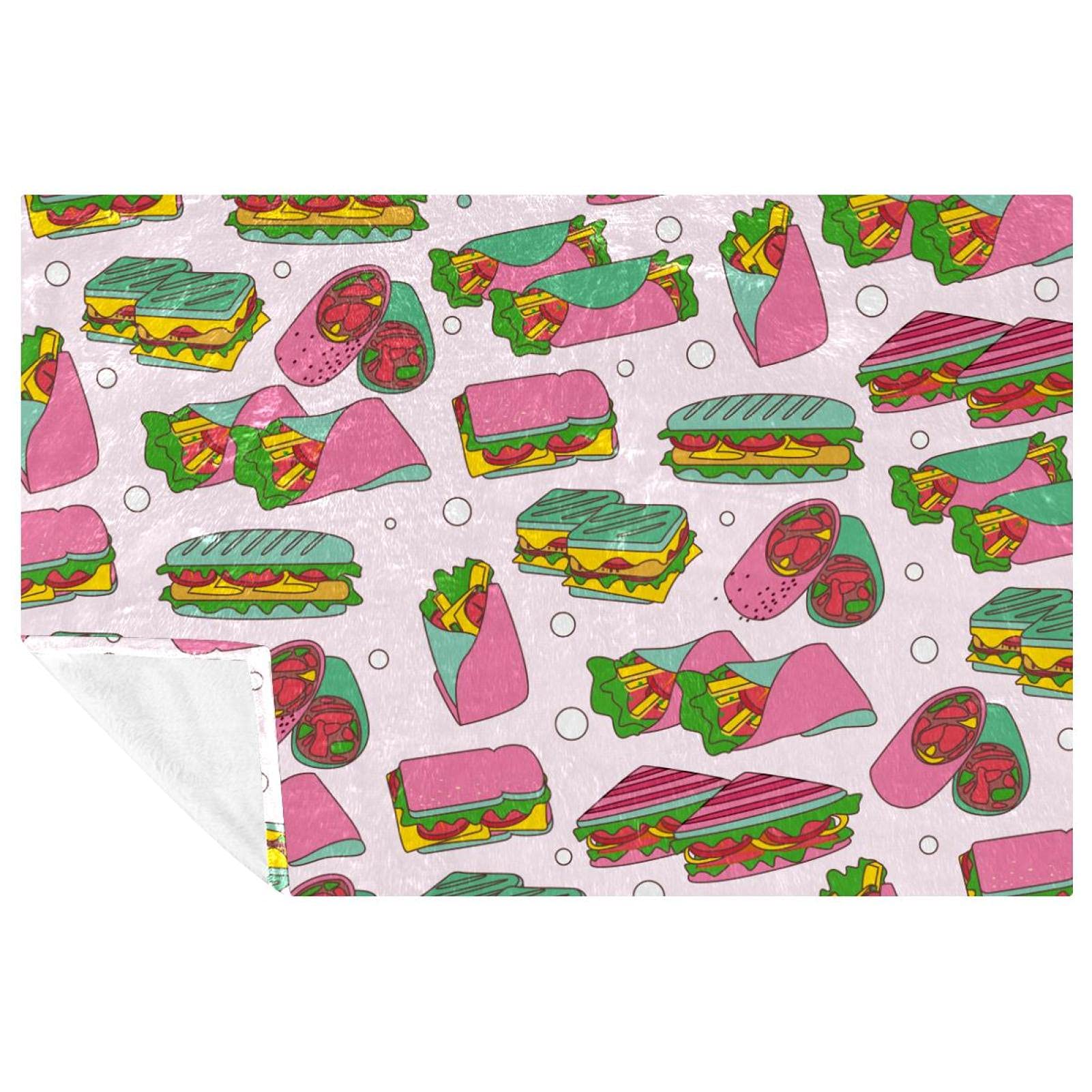 Couverture rose Panini 150x100 cm douce et chaude pour lit et canapé
