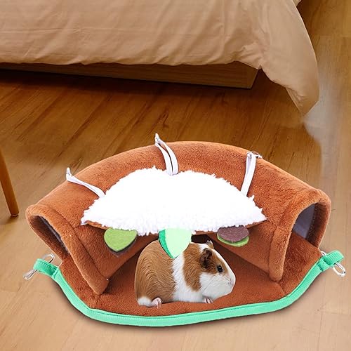 Miniatura 8 de Rat Nest Bed Cage Accessories Hamster Hedgehog Pet Bed House Resistente al viento Gran Espacio Marrón
