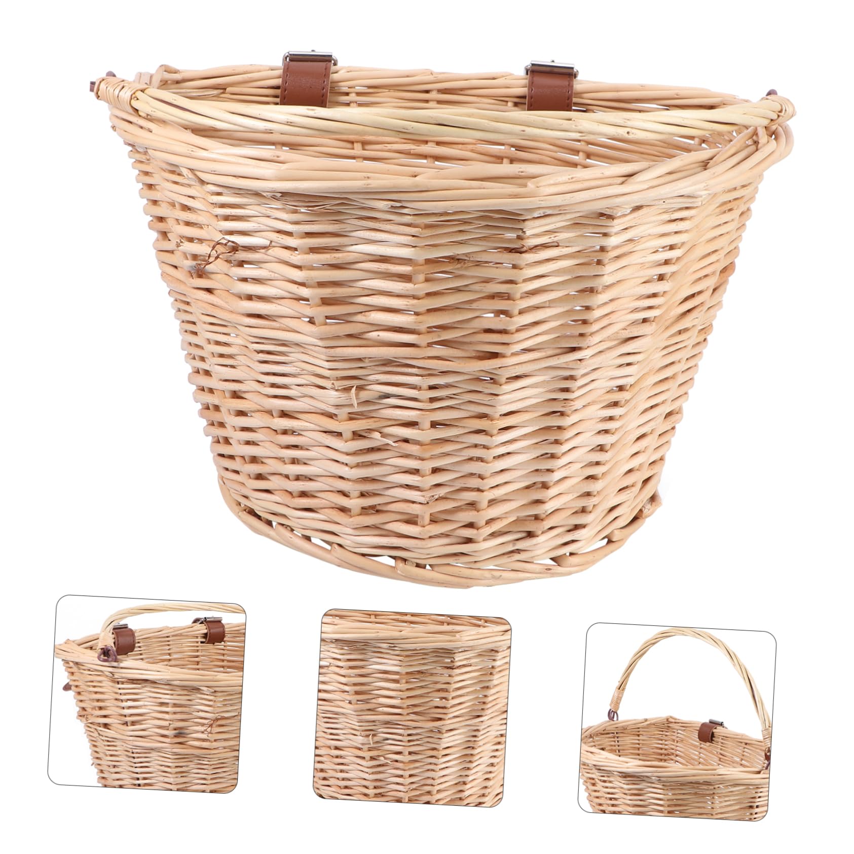 Cesta De Mimbre Cesta De Los Niños Cesta De Carga Cesta De Los Niños Portador del Manillar Cesta De Compras para Niños Cesta De Bicicleta De Mimbre Cesta De Bicicleta Eléctrica