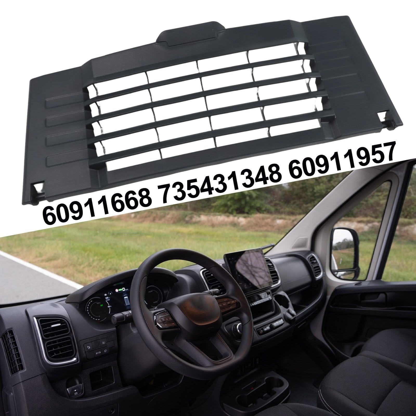 Garniture de grille d'aération de siège avant pour Fiat Ducato Relay Boxer-Vauxhall Movano à partir de 2006, pièce de rechange en plastique ABS OEM 60911957 60911668, noir