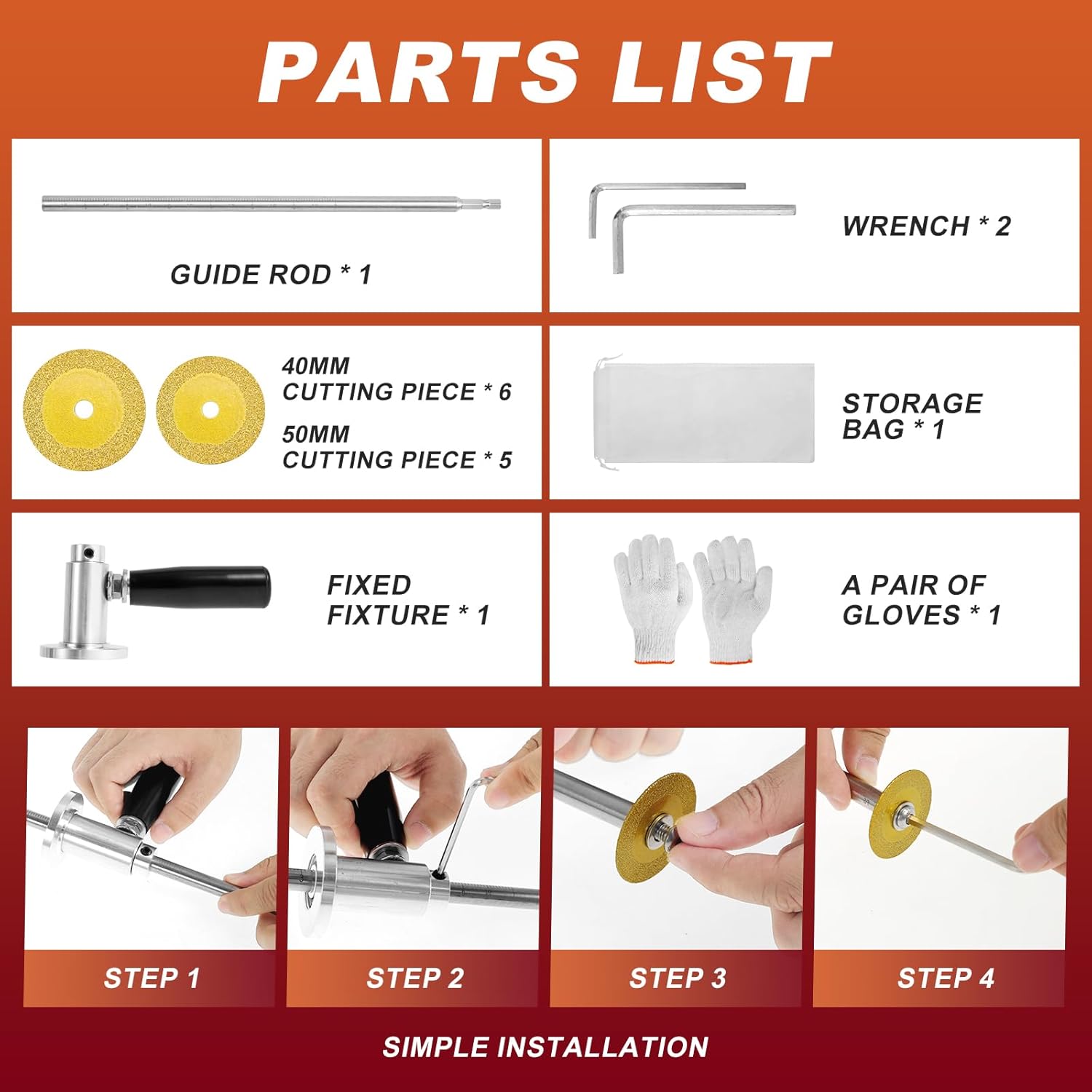 Inside Pipe Cutter Kit for 1-1/2" to 8" PVC Pipes, 7 Inch Adjustable Depth, 11 Diamond Cutting Wheels, 1/4" Hex Shank Drill Attachment, Plumbing Tool for Tight Spaces, Plumbing, Irrigation, DIY