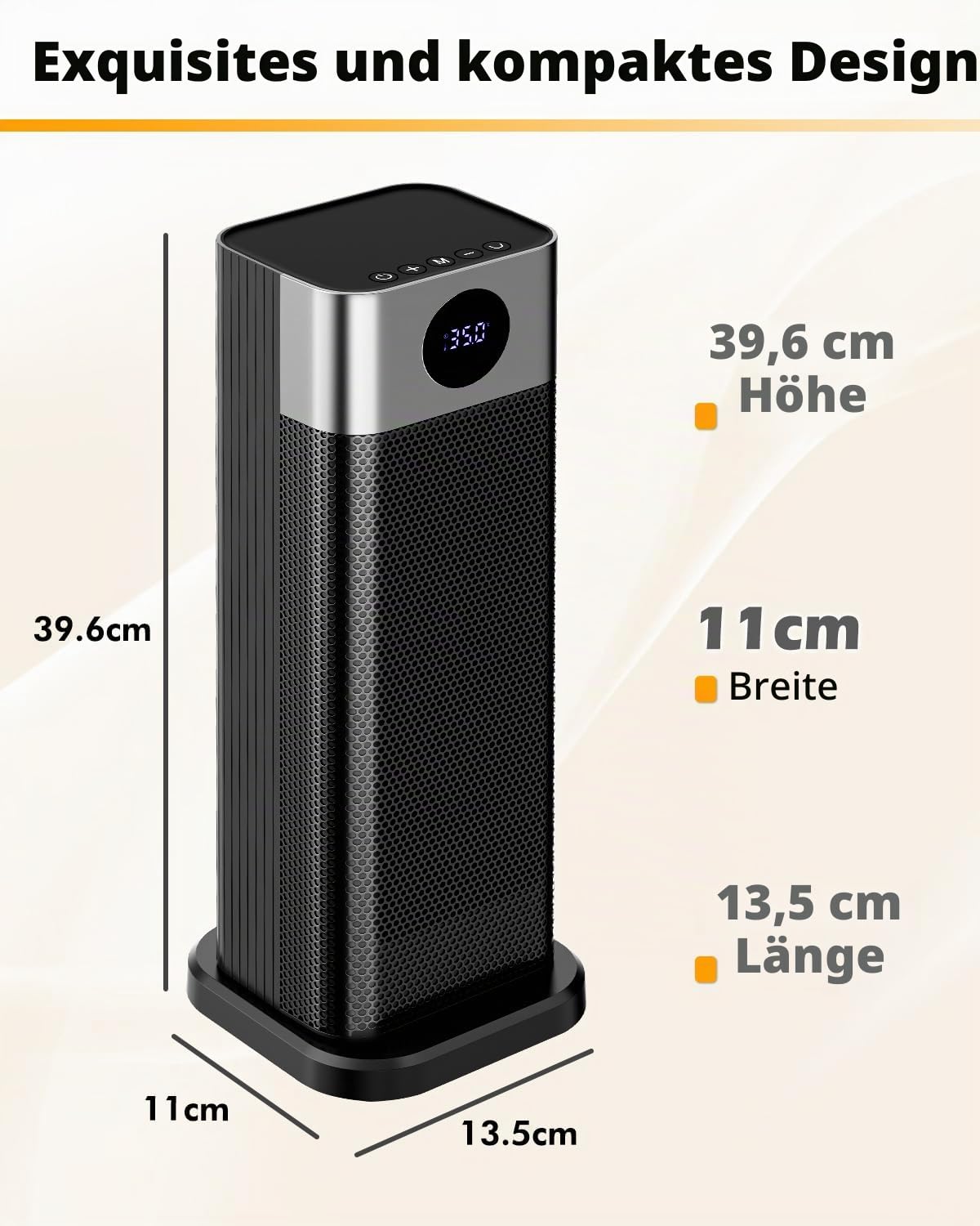Sendowtek Heizlüfter mit Thermostat und Fernbedienung, Tragbare, 2000W | 3 Temp, Überhitzungs Kippschutz, 70° Oszillation,12H Timer, ECO-Modus, Aufheizen, Heizung Elektrisch für Büro, Schlafzimmer.