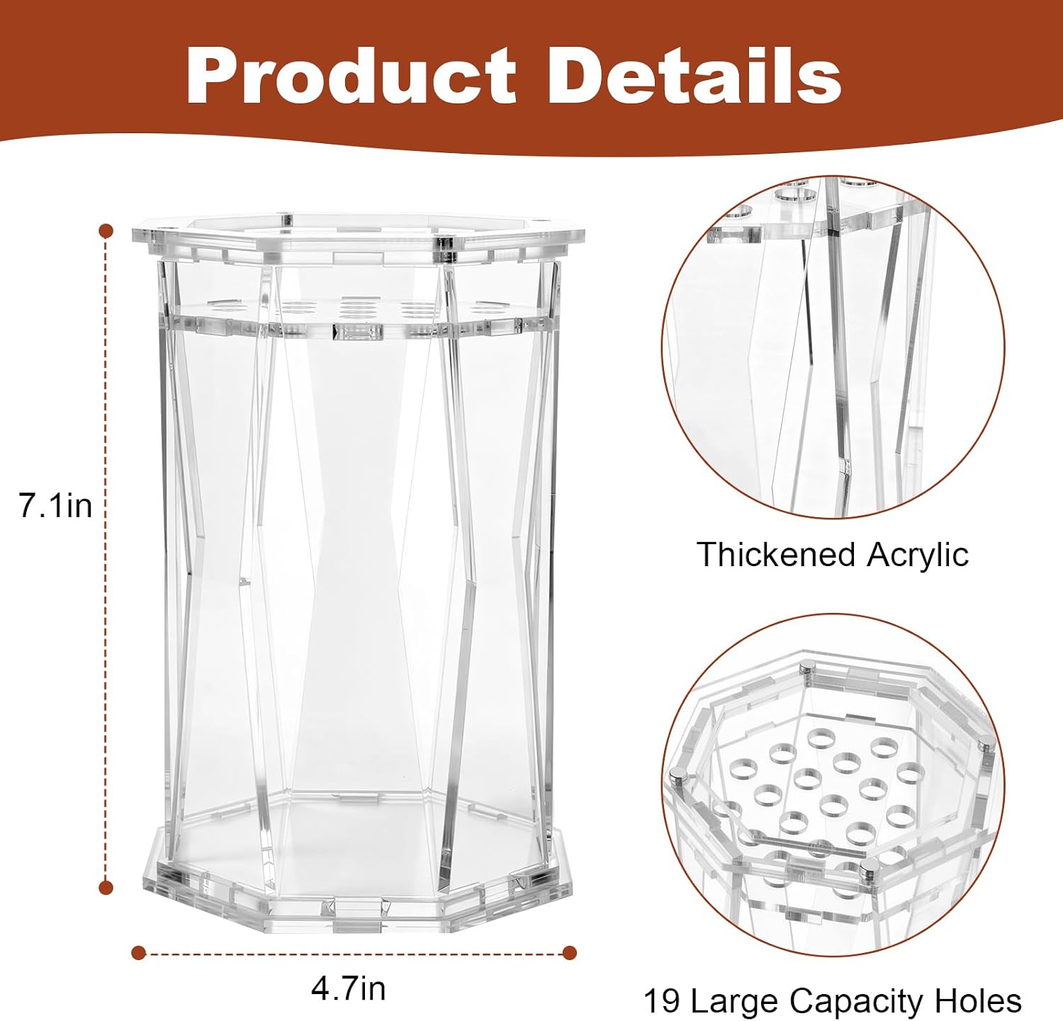Clear Vase for Lego Flowers | Acrylic Vase for Lego Roses Cherry Blossom Sunflower Tulips Daffodils Lotus， Home Decoration for Women Adults