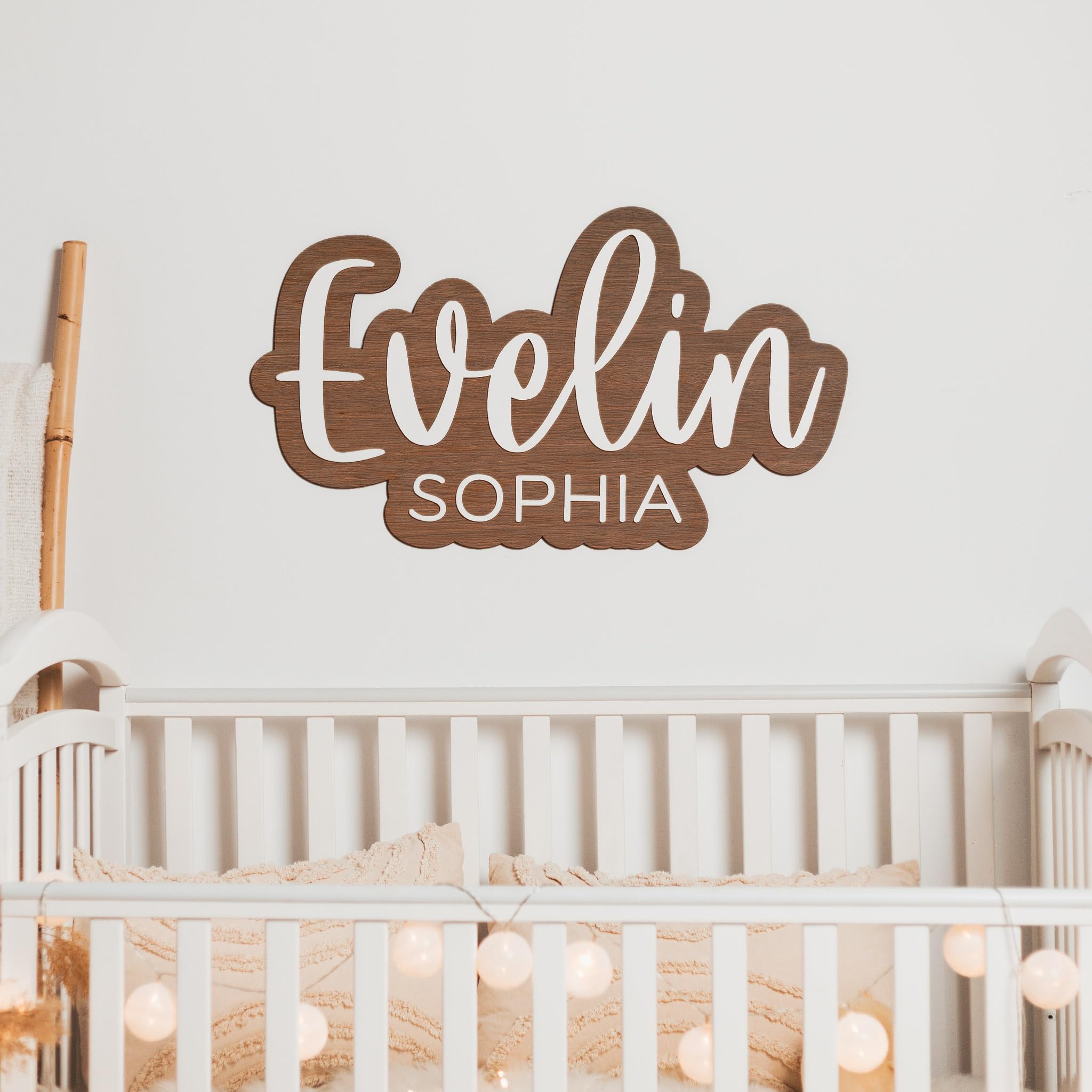 Baby Name Sign, Custom Nursery Name Sign, Wooden Kids Room Decor, Wall Decor, Baby Shower Gift, Personalized Christmas Gifts