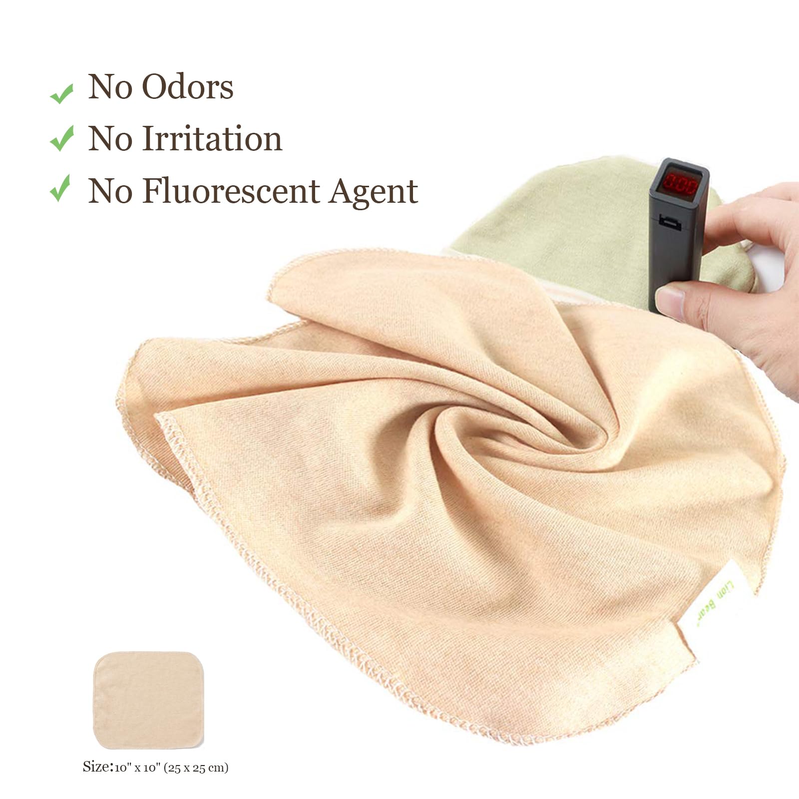 Toallitas reutilizables de color Organics para bebés, toallas de saliva lavables de algodón orgánico suave, absorbentes, toallitas faciales de baño recién nacido, toallitas naturales para piel