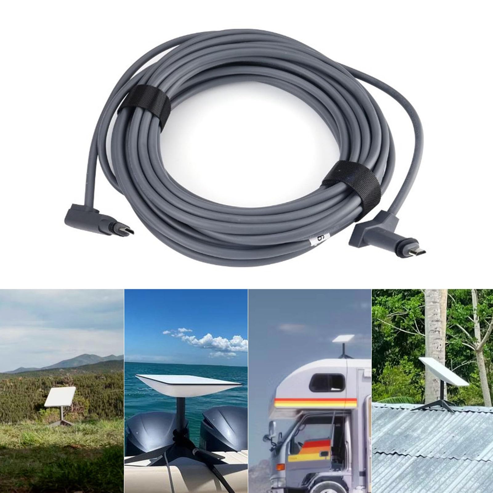 Haofy Câble D'antenne, Longue Durée, Accessoires Réseau Star Space X, Satellite, Toit (30FT)