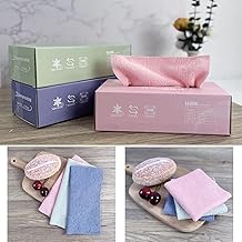 ANKEV Microfiber Cleaning Cloth - 20 PCS (Pack of 1) Reusable Microfiber Multi-Functional Cleaning and Drying Wipes for Home Kitchen & Office, Strong Cleaning Cloth with Dispenser Box - Rnadom Colour