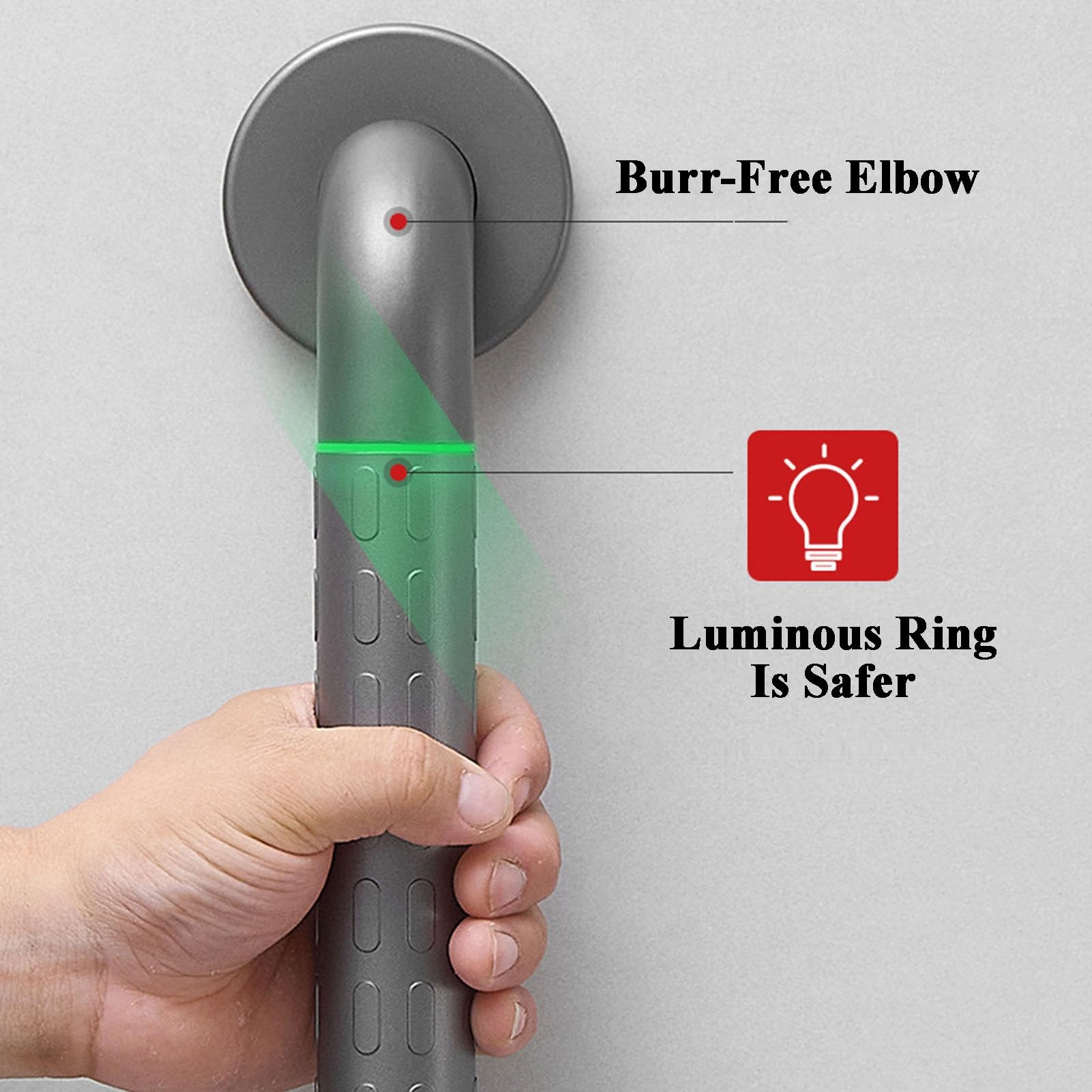 Barra De Apoyo For Ducha, Barra De Apoyo De Seguridad En Forma De L For Baño, Soporte For Pasamanos, For Entrada De Baño Y Vestidor.(40cmx60cm)