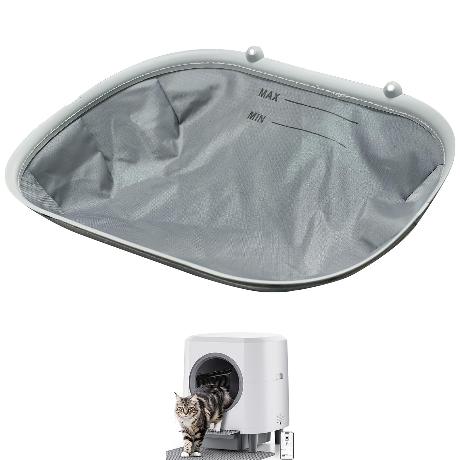 Almohadilla de arena impermeable para caja de arena automática Ellenpent ICB019, sellado mejorado a prueba de fugas