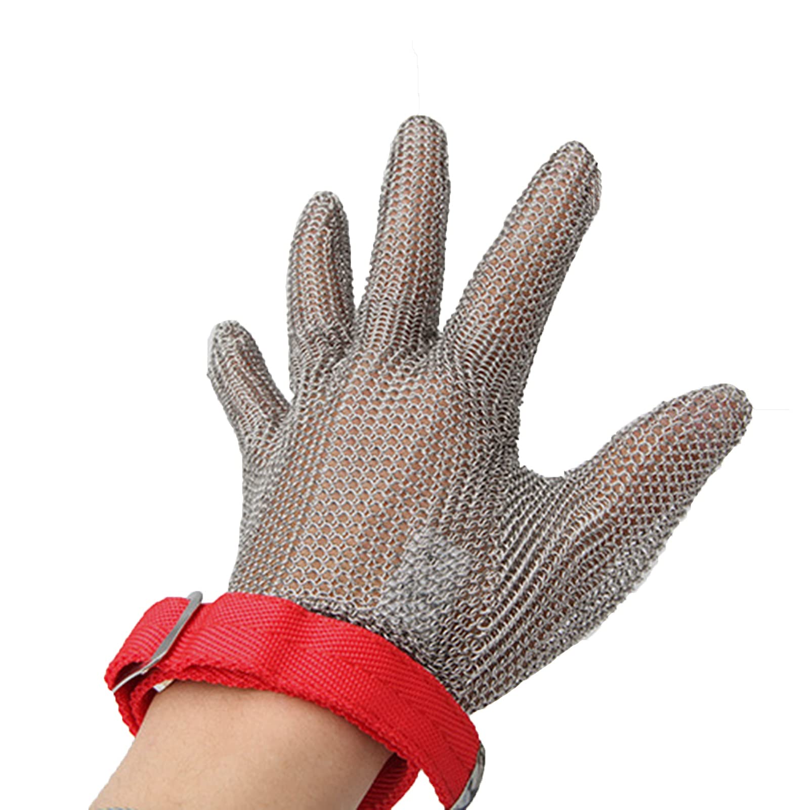 Guantes de jardineria Guantes Cortados por Cuchillos Y Resistentes A Los Cortados, Guantes De Trabajo De Seguridad De Alambre Metálico, Protección De Nivel 5, Utilizado para Trabajos Al Aire Libre De