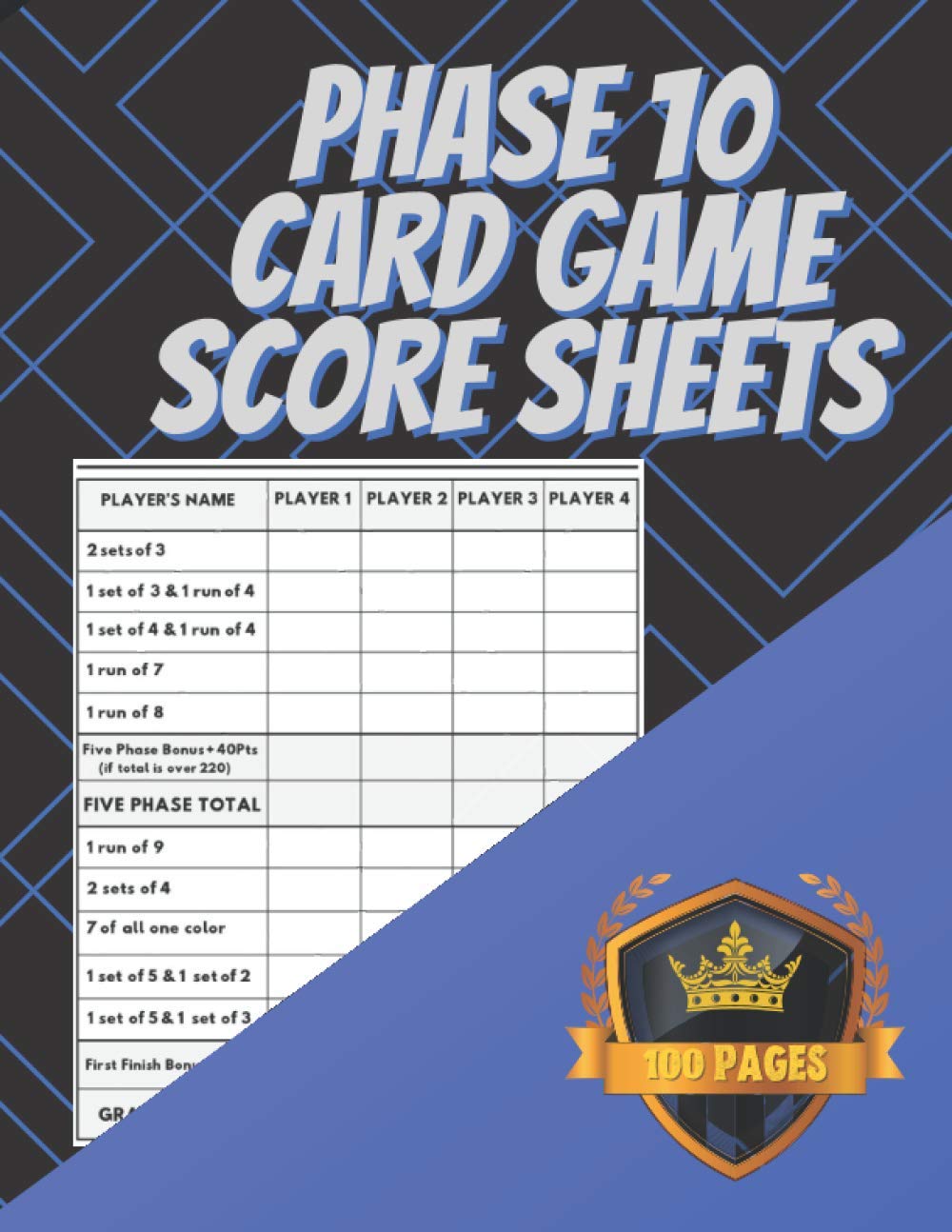 Buy PHASE 10 CARD GAME SCORE SHEETS PHASE 10 CARD GAME SCORE SHEETS
