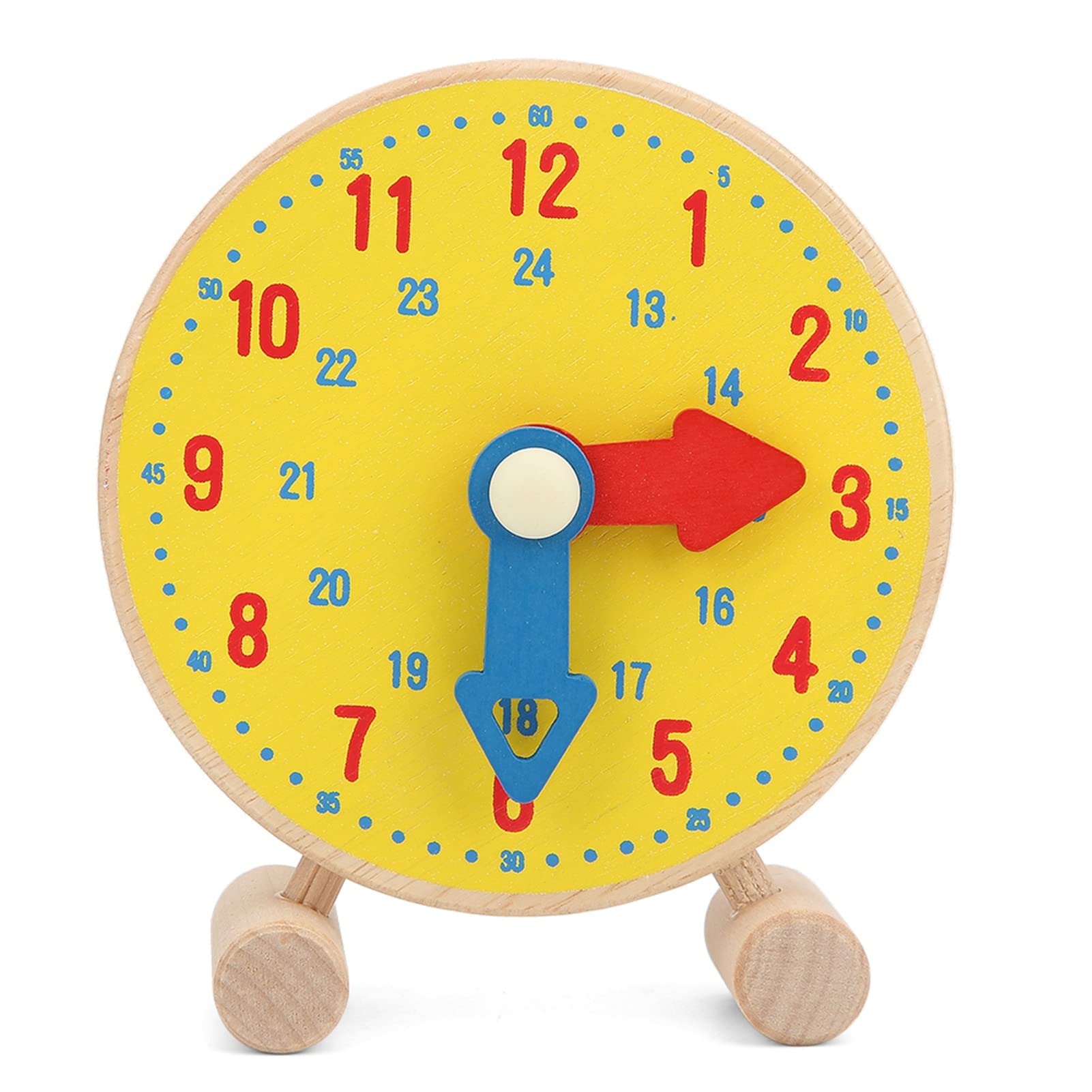 Wooden Clock Learning Educational Kindergarten Toy Numbers Clock Model Children Wood