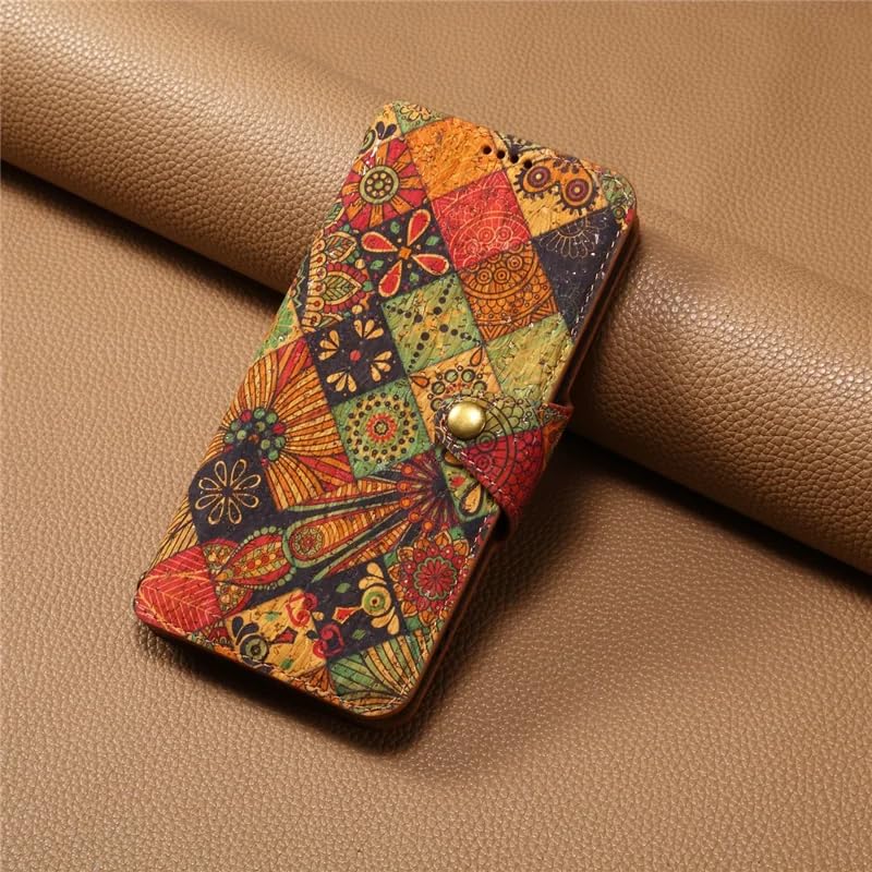 Image of ClickCase for Oneplus 11R 5G Natural Wood Cork Eco-Friendly Printed Vegan Leather Wallet Case Flip Cover with Card Holder & Kickstand,Magnetic Flip Cover for Oneplus 11R 5G (Wooden Autumn)