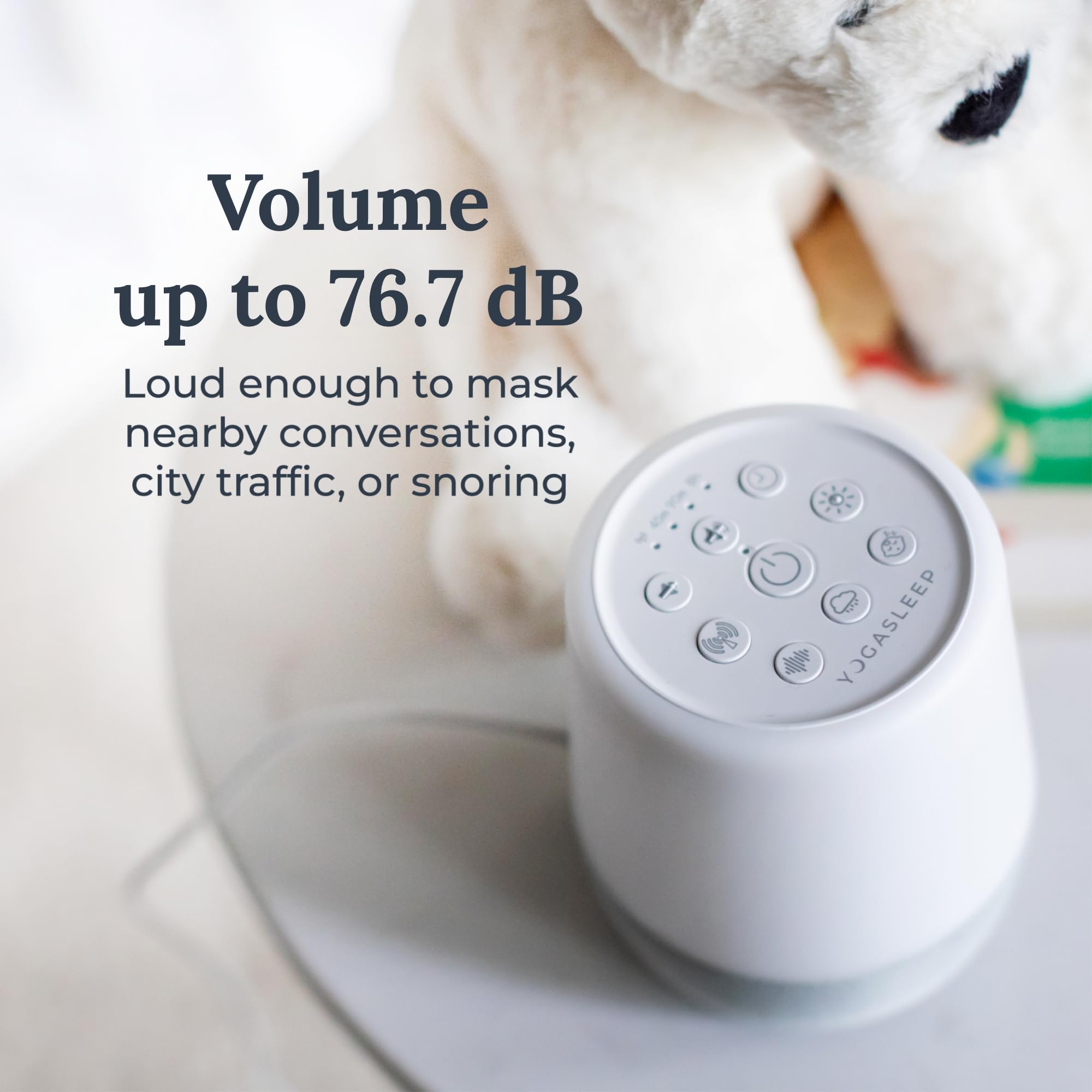 Yogasleep Duet - Máquina de ruido blanco con luz nocturna y altavoz inalámbrico para viajes, privacidad en la oficina, terapia de sueño para adultos y bebés