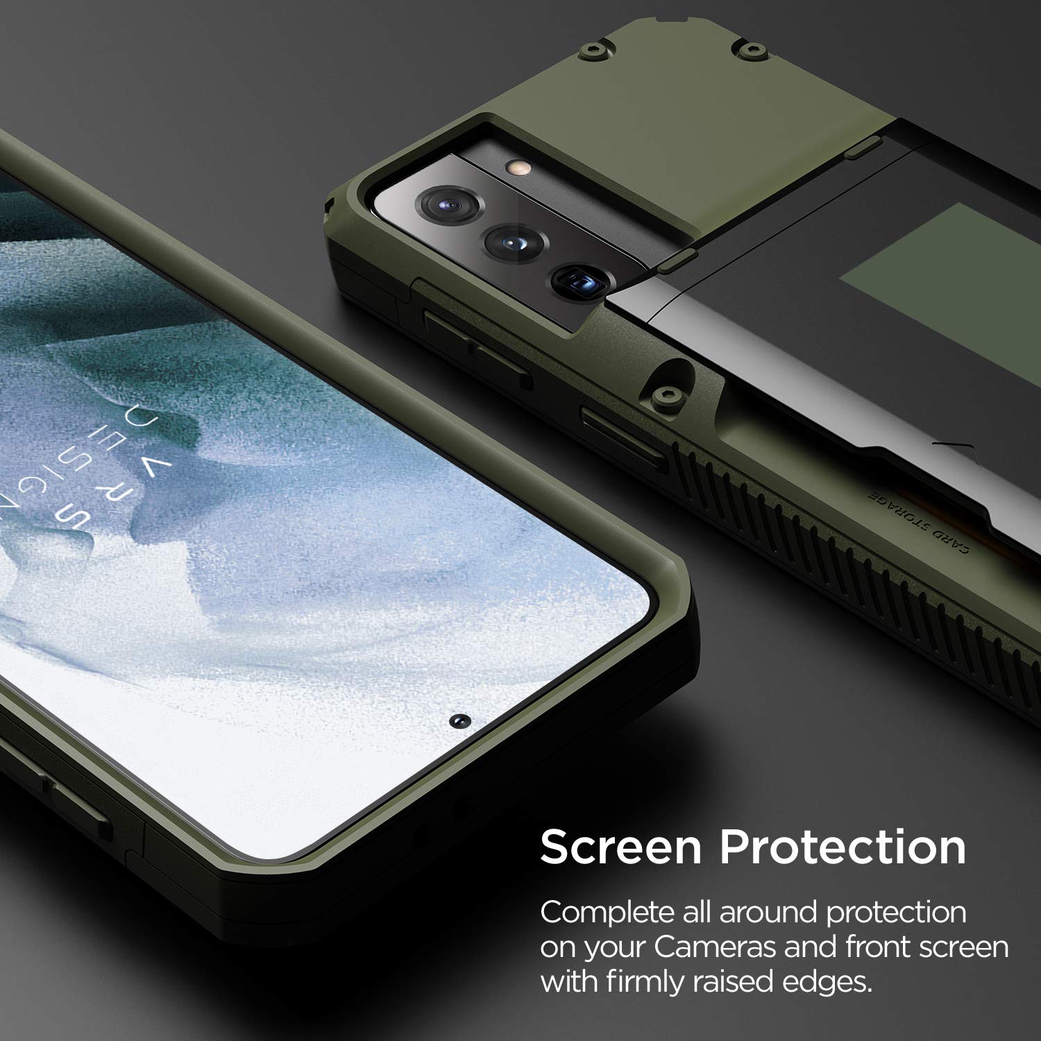 Galaxy S21 5G ケース カード 収納 3枚 衝撃吸収 スマホケース ハード カバー Samsung GalaxyS21 ギャラクシーS21 SCG09 SC-51B 対応 VRS Damda Glide Pro Galaxy S21 5G ケース カード 収納 3枚 耐衝撃 スマホケース