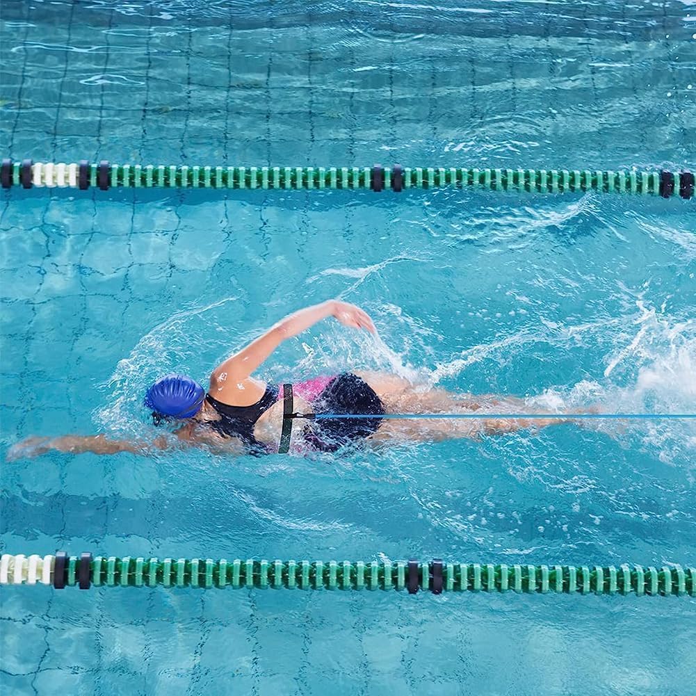 Cinturon Entrenamiento Natacion, Cinturón de Natación,Cinturón de Natación Ajustable para Piscinas de Natación,Exteriores Cinturón de Resistencia para Natación,Cinturón de Entrenamiento de Natación