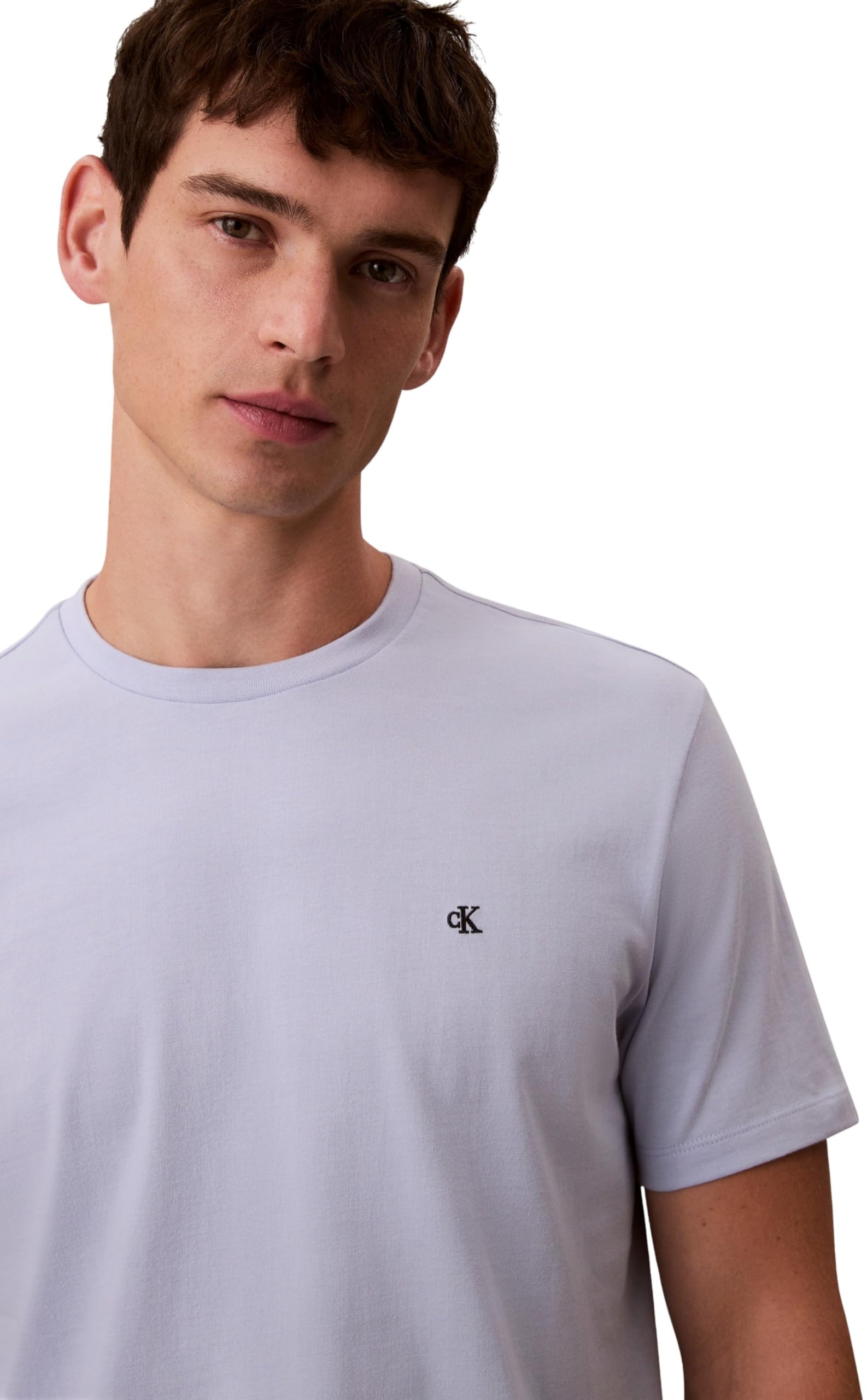 Calvin Klein T-Shirt Manches Courtes Homme Classic Monogram Tee avec Col Ras-du-Cou