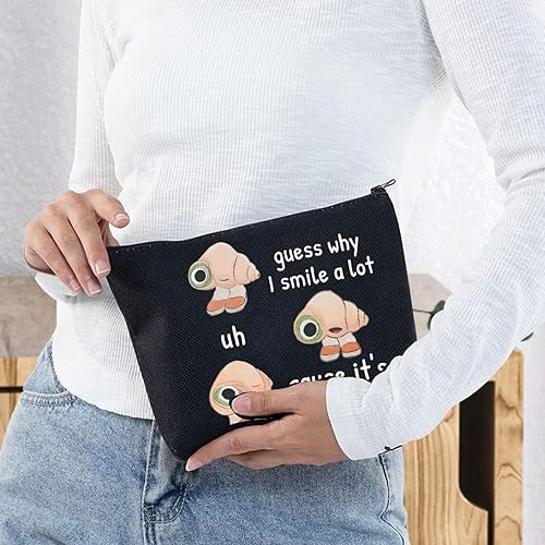 Miniatura 4 de BWWKTOP Marcel Fan - Bolsa de maquillaje cosmética con diseño de animación, regalos inspirados en la animación, adivina por qué sonríe mucho, Uh
