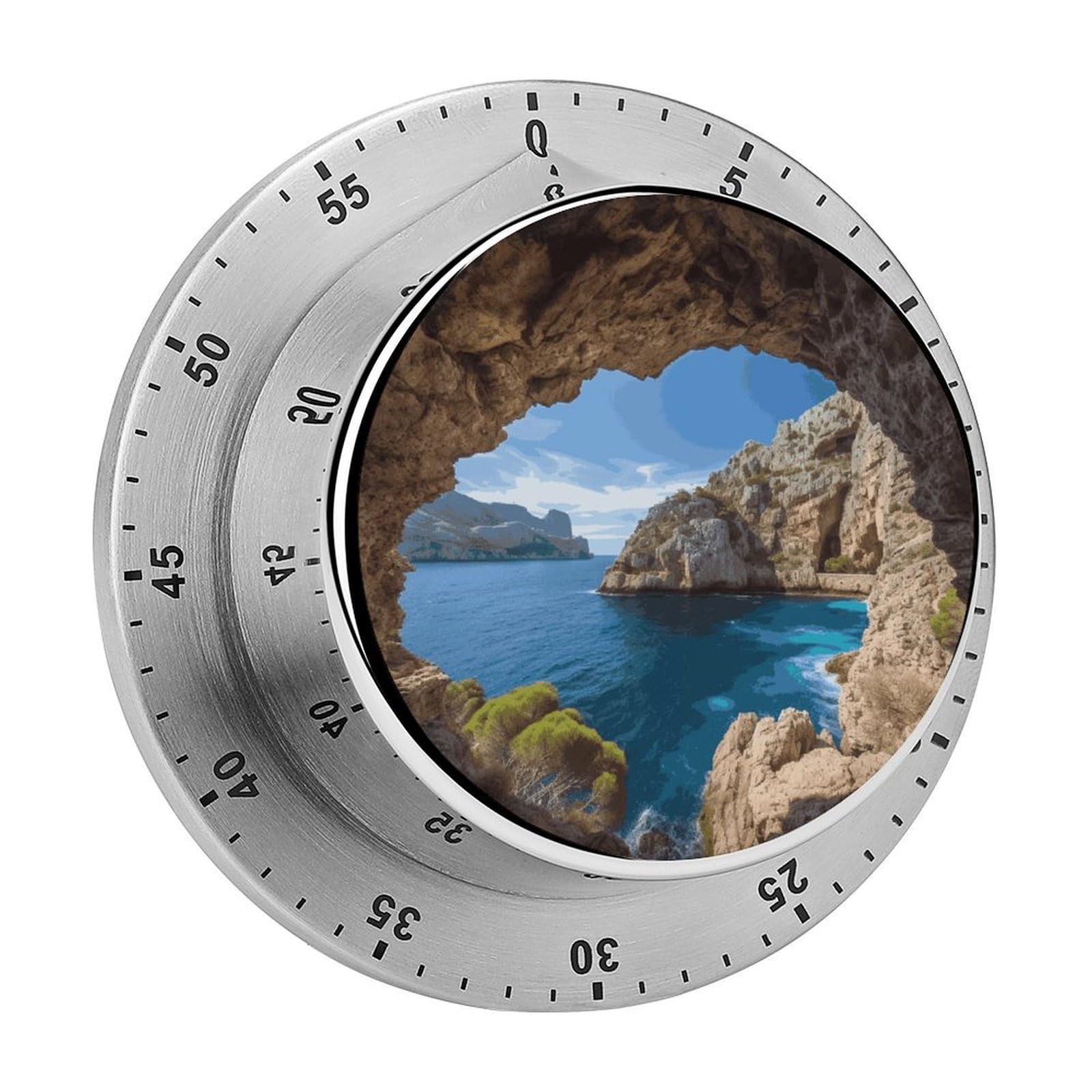 Temporizador de cocina con alarma fuerte y base magnética, funcionamiento mecánico sin pilas