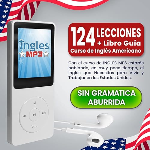 Miniatura 2 de Curso de INGLES MP3, Aprende Inglés y 3 Meses, CURSO DE Inglés (Incluye reproductor mp3 compacto con 124 lecciones + Libro Guía)