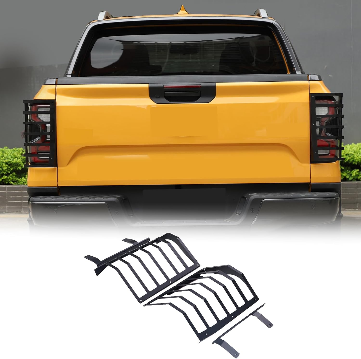 PIUGILH Tail Light Guards Rear Light Cover Compatible with Ford Ranger 2023 2024 2025 2026 Exterior Accessories