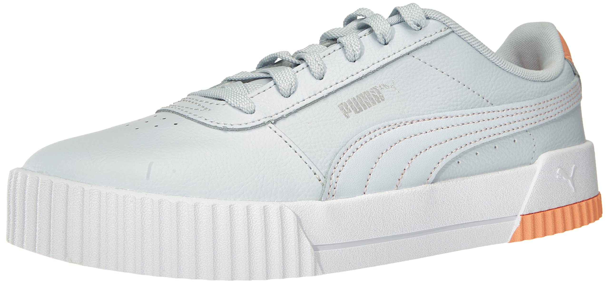 PUMA Damen Carina L Turnschuhe, Weiß Arctic Ice Arctic Peach Pink, 40 EU