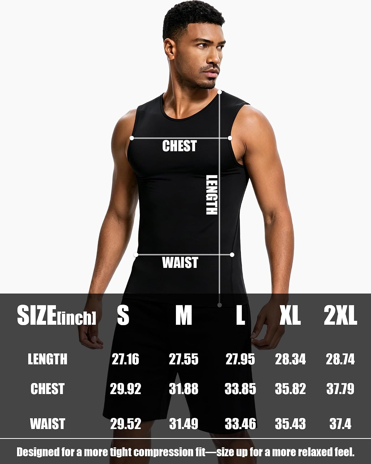 3/5 Pack Men's Compression Shirts Sleeveless - Athletic Tank Tops, 4-Way Stretch Base Layer for Gym, BJJ & Workout