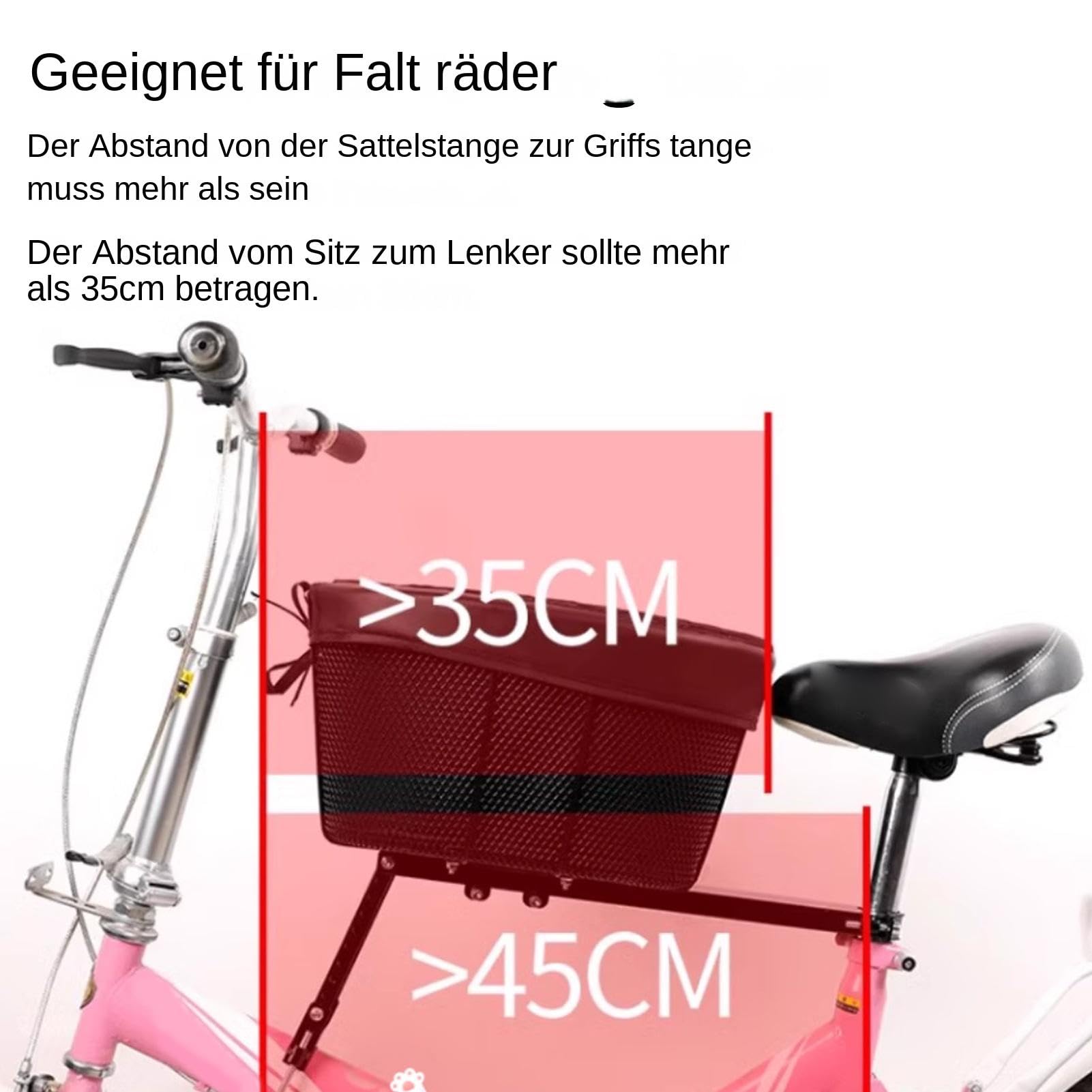 Lenkerkorb für Hunde, Fahrrad-Haustierkorb - Fahrradkorb - Wasserdichter, Faltbarer, Abnehmbarer Korb, vielseitig einsetzbar für kleine Haustiere
